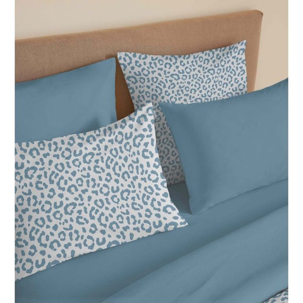 Komplett set med vändbar påslakan "Vanessa" 6 delar för säng 140 x 190 Diana Blå - -