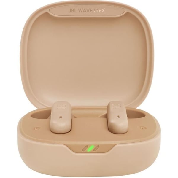 Trådlösa hörlurar JBL Wave Flex - Bluetooth 5.2 - Djup basljud - IP54 - 32h batteritid - Beige