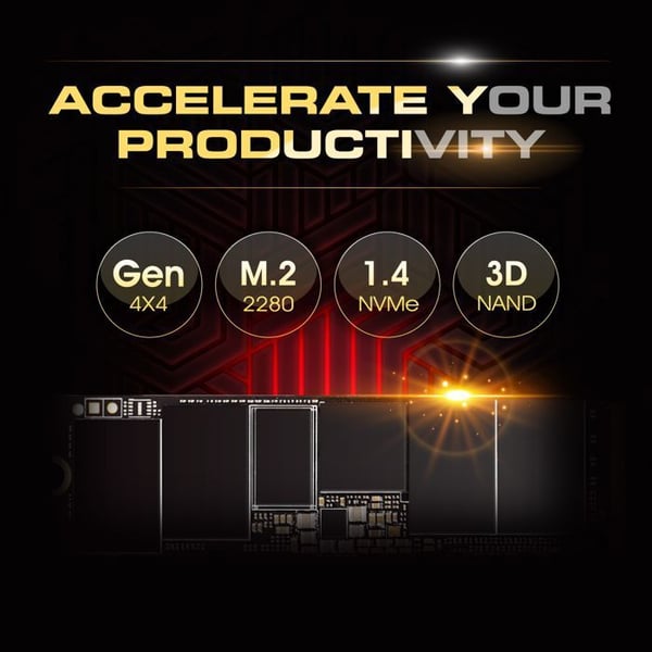 Sisäinen SSD-levy - Silicon Power - UD90 2280 2To - NVMe PCIe Gen4x4 M.2 Luku Kirjoitus 5000 4800 Mo/s