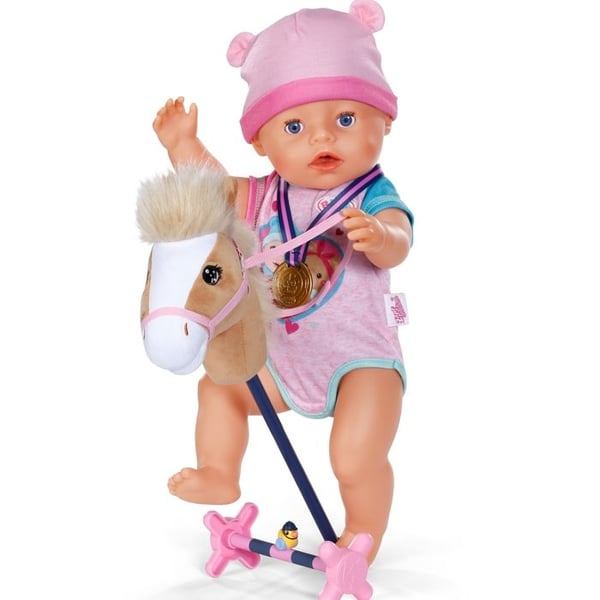 Baby born Set med häst vid pinne 43 cm