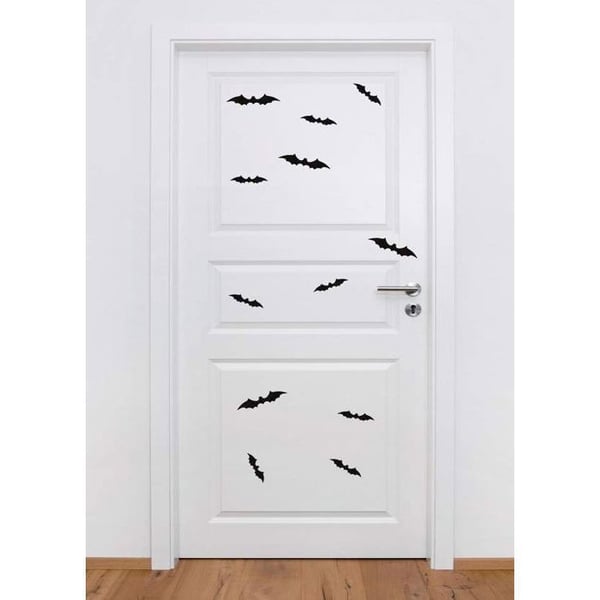 Klistermärken - LILLA CLOWN - Paket med 12 fladdermöss - 16 till 32 cm - Halloween dekoration