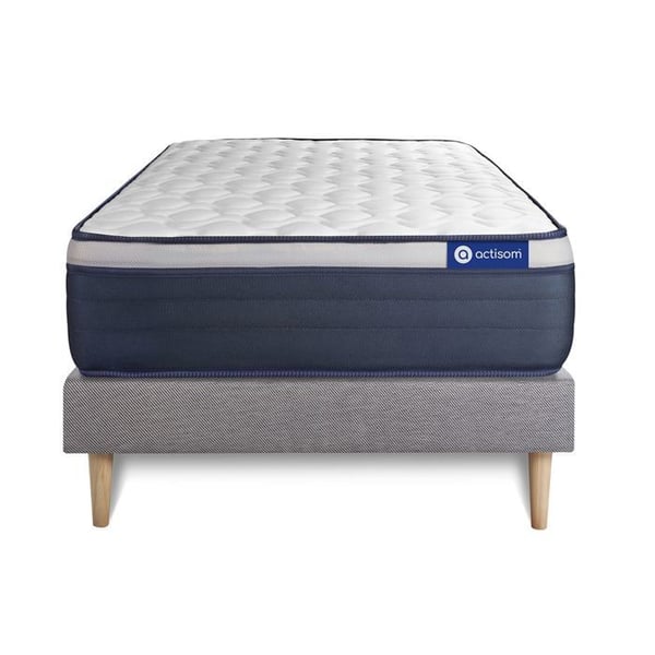 Sängset Madrass Sängbotten 90x190 cm - Grå Sängbotten (i kit) - Actiflex Max