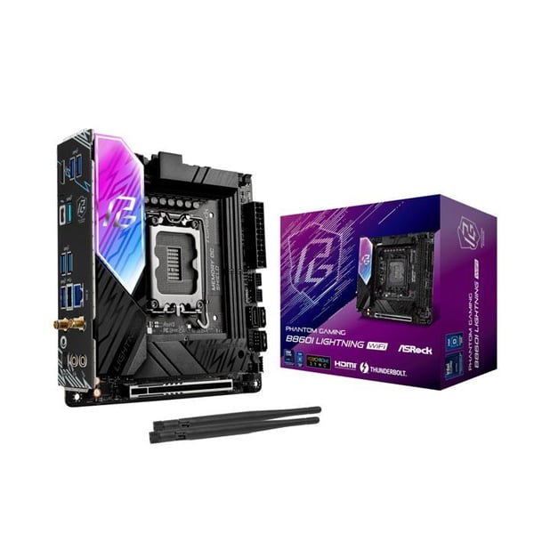 Moderkort - ASRock - Phantom Gaming B860I - Inbyggt WiFi - Mini ITX - DDR4 SDRAM