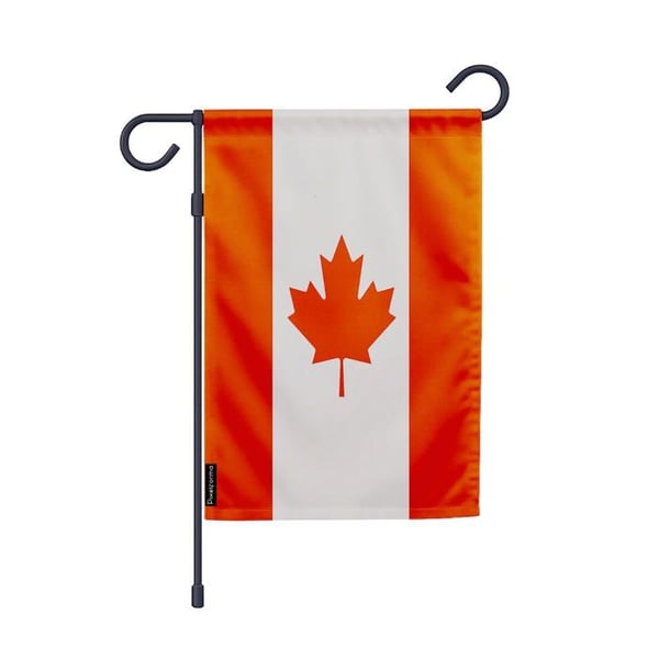 Kanadas Trädgårdsflagga – 32 x 47,5 cm – Hållbar Polyester – Horisontell Format – Utomhus – Pixelforma