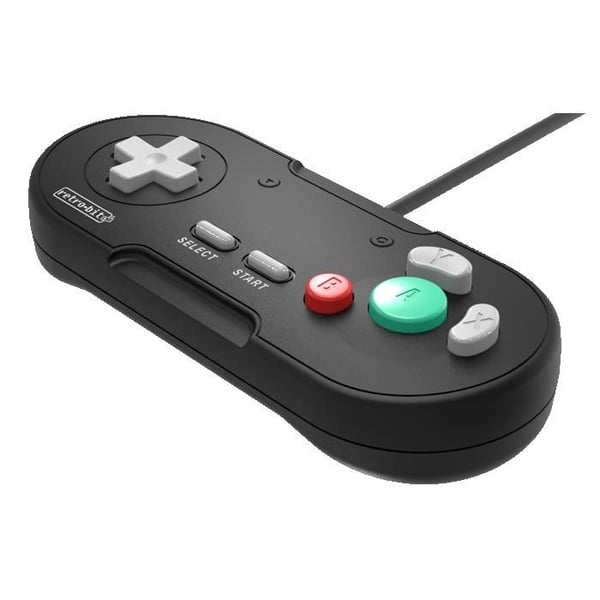 Retrobit - LegacyGC Trådbunden Kontroller för Nintendo Gamecube Jet Black - Originalanslutning