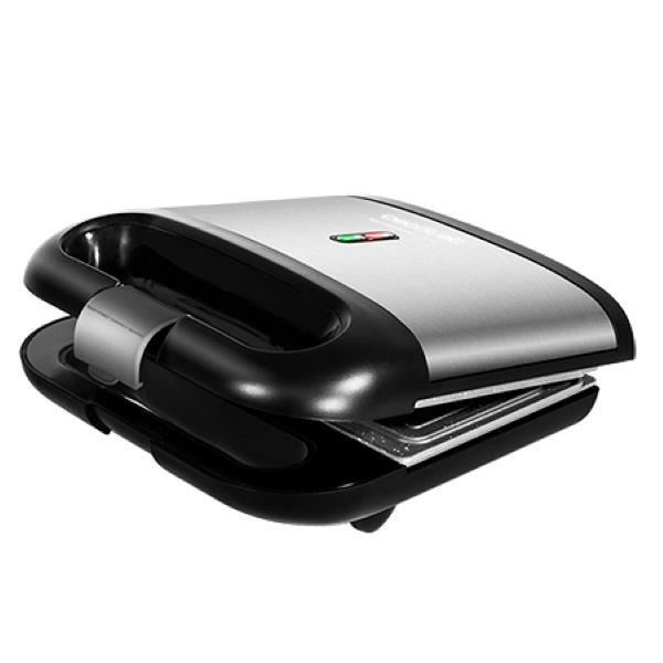Sandwichmaskin - EUROWEB - 750W - Non-stick - Svart - Rostfritt stål