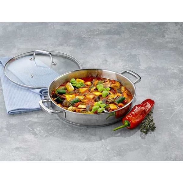 Stekpanna - KELA - FLAVORIA - Rostfritt stål 18/10 - 28 cm - Hermetiskt lock