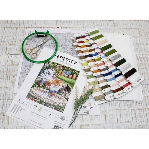 Letistitch broderikit S'amuser dans l'eau