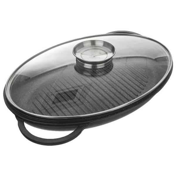 ORION Plat a quatro GRANDE Aroma dubbel ansikte 43x30x17 cm i glas. Lock
