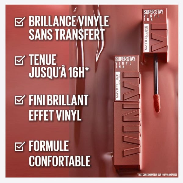 Läppstift - Maybelline New York - Superstay Vinyl Ink - N°115 Peppy - 4,2ml - Ultra-mättad