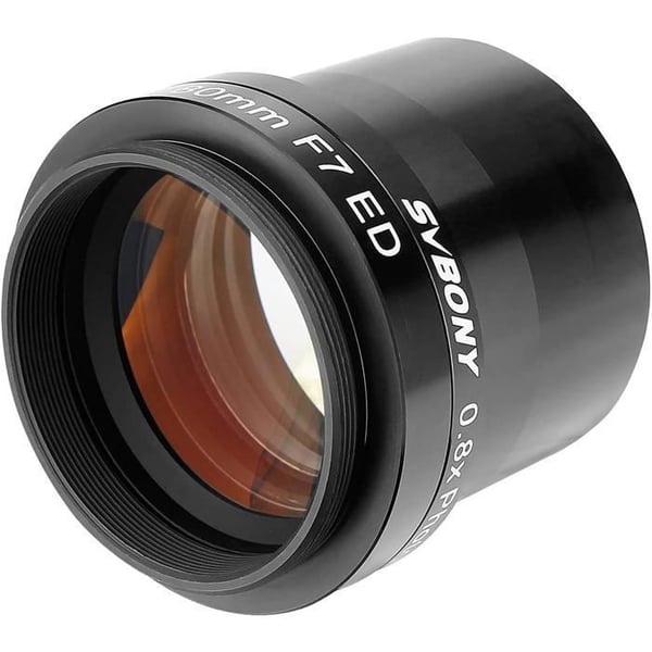 Svbony SV193 Fokalreducerare, 2 tum 0.8X Fältutjämnare, FMC Optik för SV503 80mmED F/7 Teleskop Astrofotografi