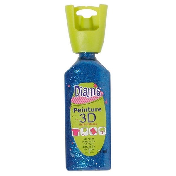 Diam's - Peinture Diam's 3D 37 ml Glittrande Blå Natt