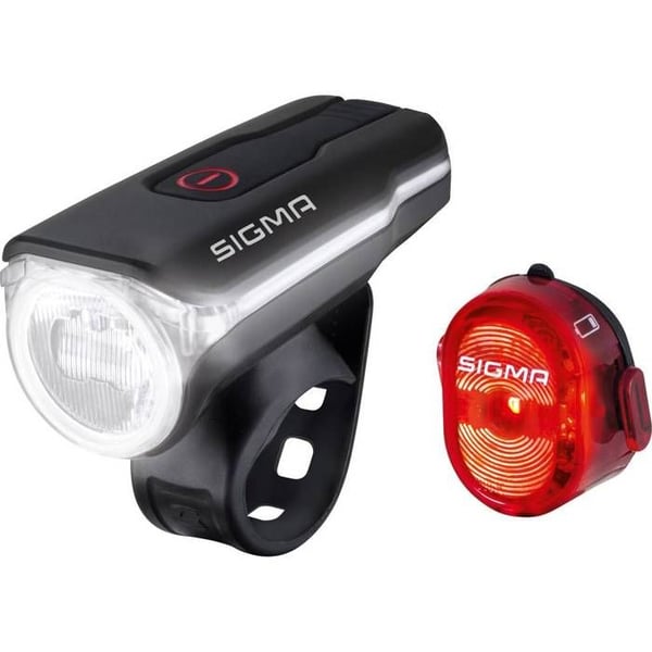 SIGMA Aura 60 + Nugget II Front Bike Light Kit - Svart - USB Uppladdningsbar