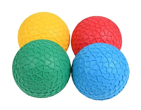Ballonger - TickiT - Lätt grepp - 4 stycken - Klara färger - Yta av bikakeffekt