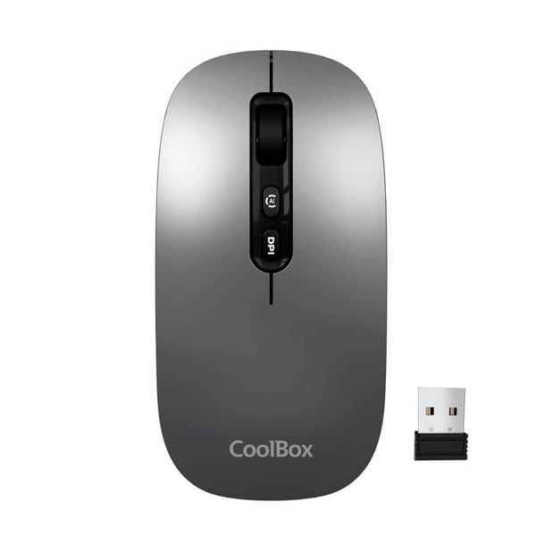 Tyst trådlös mus - CoolBox - W02 - Uppladdningsbar - Ambidextrous - Tredubbel trådlös anslutning - Bluetooth 5.0
