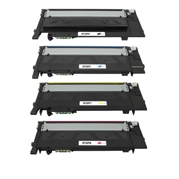 4 st tonerkassett med standardkapacitet kompatibel Samsung CLT-404S En av varje svart cyan gul magenta