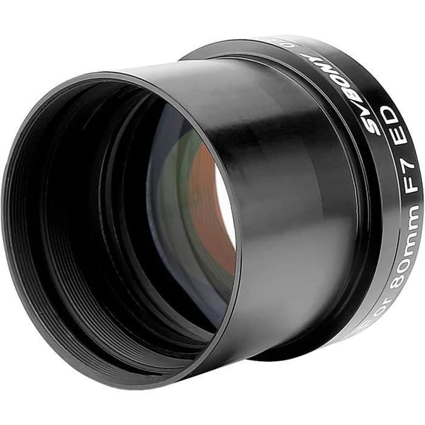 Svbony SV193 Fokalreducerare, 2 tum 0.8X Fältutjämnare, FMC Optik för SV503 80mmED F/7 Teleskop Astrofotografi