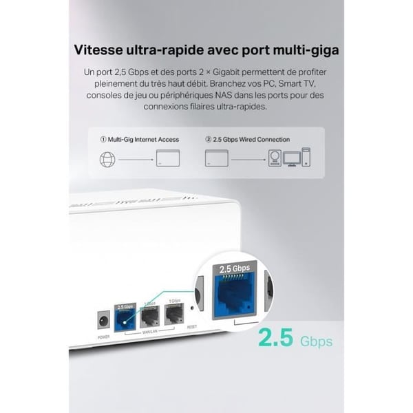 WiFi 6-router - MERCUSYS - Halo H90X - AX6000Mbps - Täckning 550 m² - 150 anslutna enheter