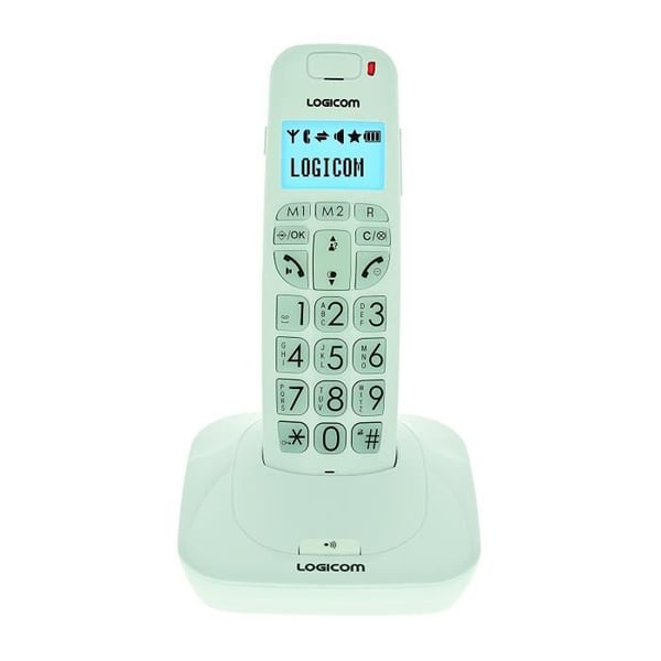 Logicom Confort 150 Solo Trådlös Telefon Utan Svarare Vit Senior