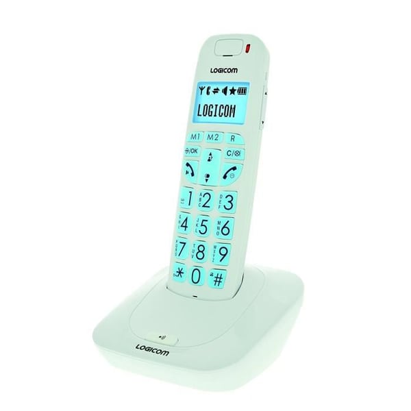 Logicom Confort 150 Solo Trådlös Telefon Utan Svarare Vit Senior
