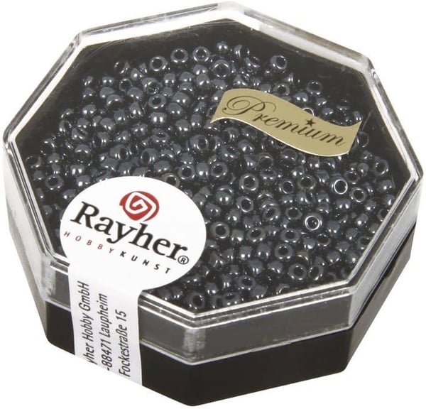 Perle - Rayher - Oeil de chat - Antracit - 2,2 mm - 8 g
