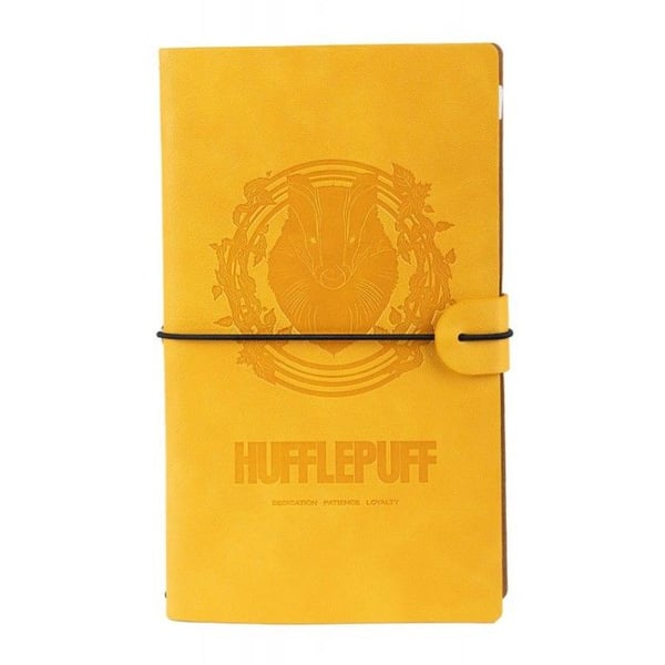Rejsebog - Harry Potter - Hufflepuff - Læder - 12x19,6cm - 160 sider