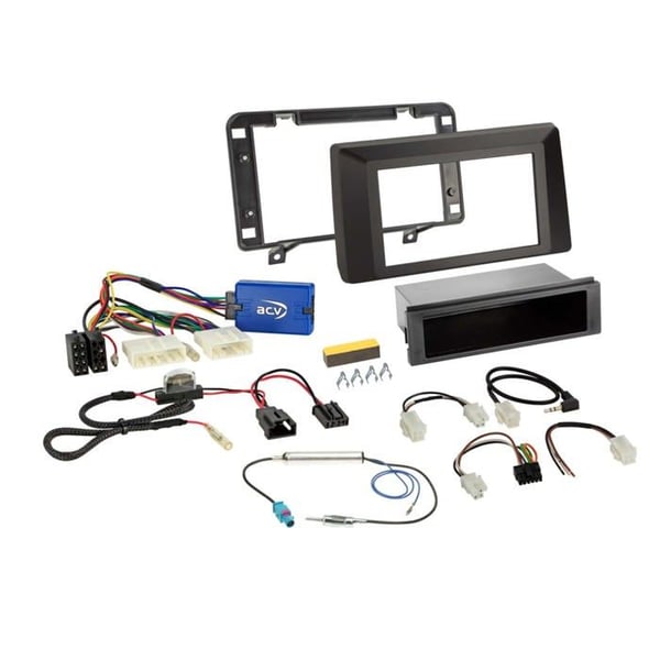 Kit 1-DIN kompatibel med Dacia Duster(SR) 2021-2024 öppet instrumentbräda SWC