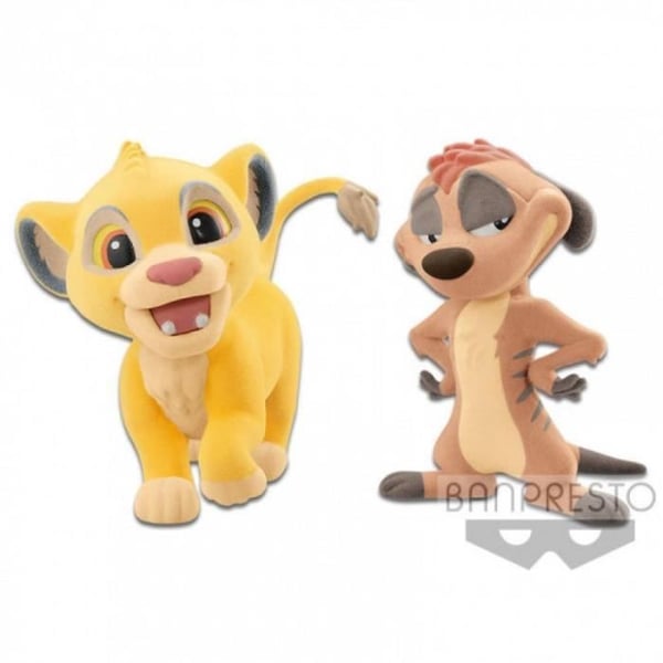 Banpresto Figurine - Fluffy Puffy Symba & Timon Collectible Figure - 7cm- USED