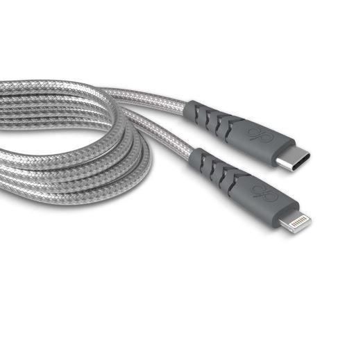 Förstärkt USB Type C till Lightning - FORCE POWER - FPCBLMFIC2MG - 2 m - MFI - Grå