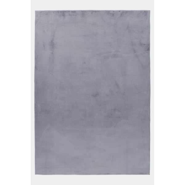 Matta - AYYILDIZ - Långhårig matta - Grå - 140x200 cm - Baksida i bomull