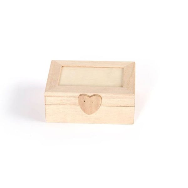 Graine Créative - Magnetisk trälåda Hjärta 11,5x5cm