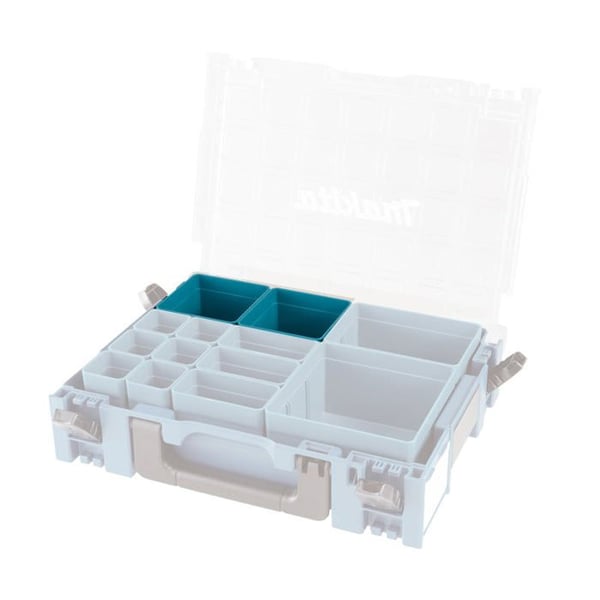 Insats - MAKITA - 191X95-9 - 100 mm x 100 mm - Set med 2 fack - Blå