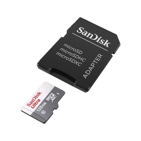 Flashminneskort - SANDISK - Ultra microSDXC 128GB - Klass 10 - Upp till 100 MB/s