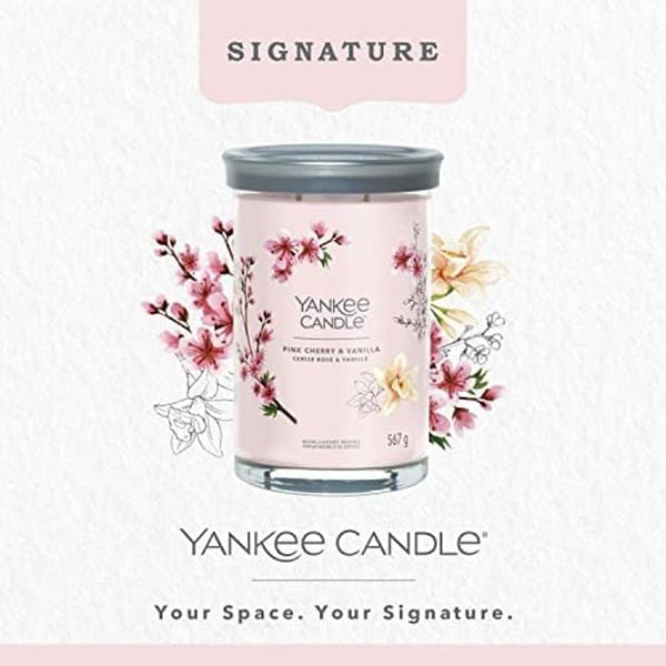 CANDELA TUMBLER GRANDE PINK CHERRY & VANILLA