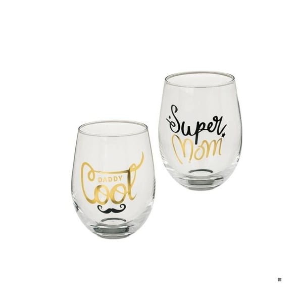 2 glas för föräldrar: Super Mom & Daddy Cool