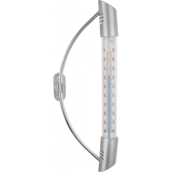 Analogtermometer - ORION - 24 cm - Silver - Metall - Fönster och trädgård