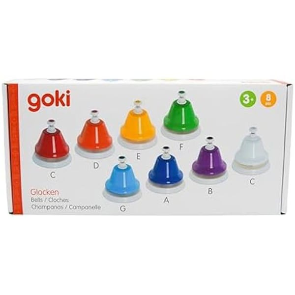 Musikleksak - GOKI - 8 Metallklockor - Musikundervisning - 3 år och uppåt