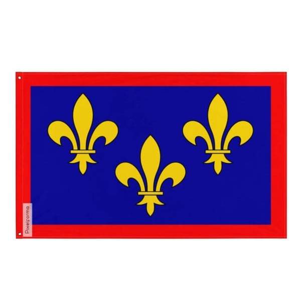 Flagga för Maine-et-Loire – 120 x 180 cm – Hållbar Polyester – 2 Metallöglor – Inomhus / Utomhus – Pixelforma