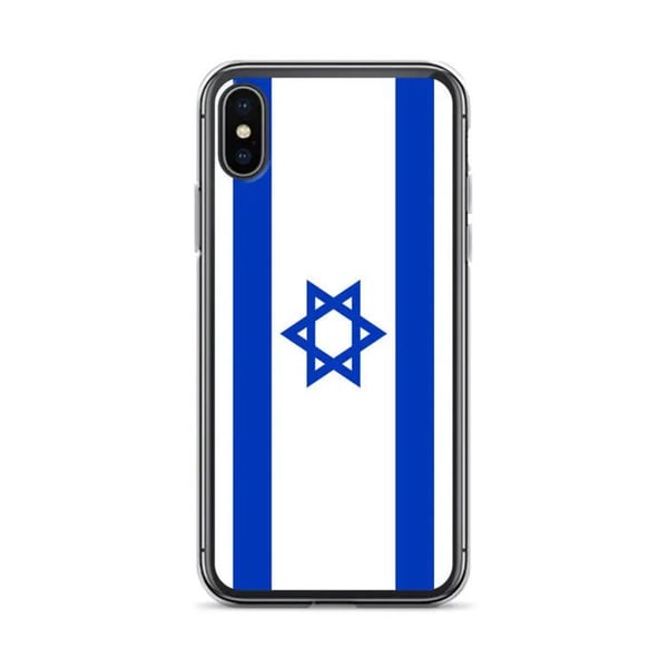 Mobilskal – Israels flagga – Kompatibel med iPhone XS – Mjuk fodral – Slitstark och stöttålig - Silikon - Pixelforma