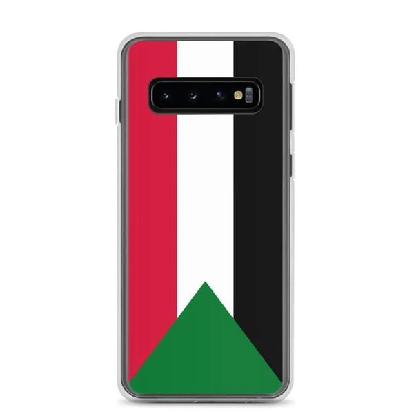 Telefonfodral – Sudans flagga – Kompatibel med Samsung Galaxy S21 Ultra – Mjukfodral – Stöttålig och chockresistent – Pixelforma