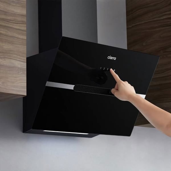 CIARRA Touch Extractor Huv 60cm APP Kontroll 650 m3/h 4 Speeds Booster 58dB Recycling Black