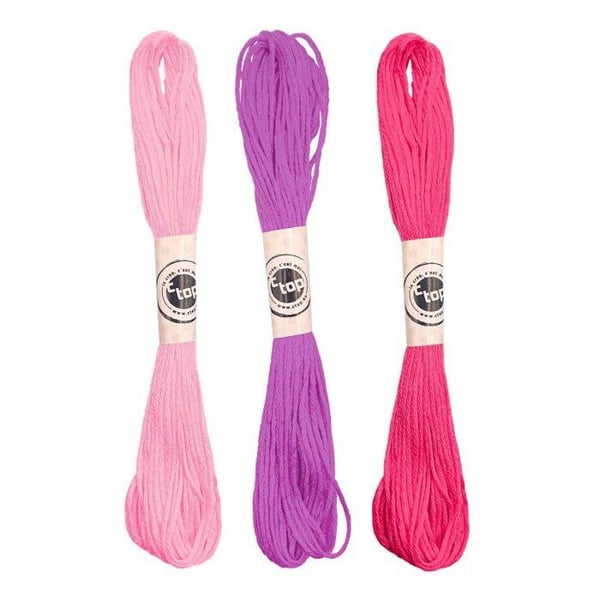 MégaCréa DIY - Bomullstrådar för brasilianska armband Rosa