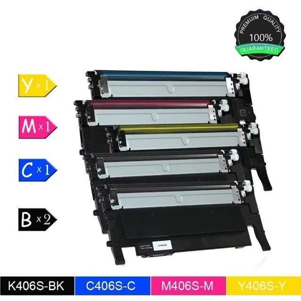 CLT-K406S - CLT-Y406S (2Svart, 1Cyan, 1Gul, 1Magenta) 5-Pack Kompatibel Tonerkassett för Samsung CLP-360/365/368 CLX-3300/3305 CLT-K406S - CLT-Y406S (2Svart, 1Cyan, 1Gul, 1Magenta) 5-Pack Kompatibel Tonerkassett för Samsung CLP-360/365/368 CLX-3300/3305