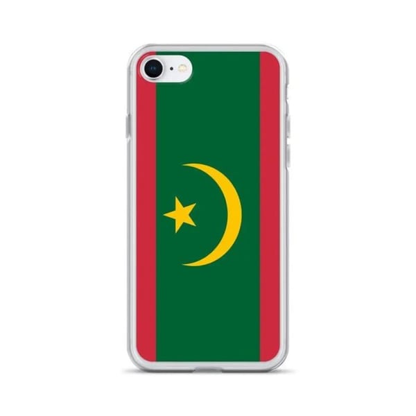 iPhone-fodral - PIXELFORMA - iPhone 7 - Mauretaniska flaggan - Mjuk silikon - Lätt design