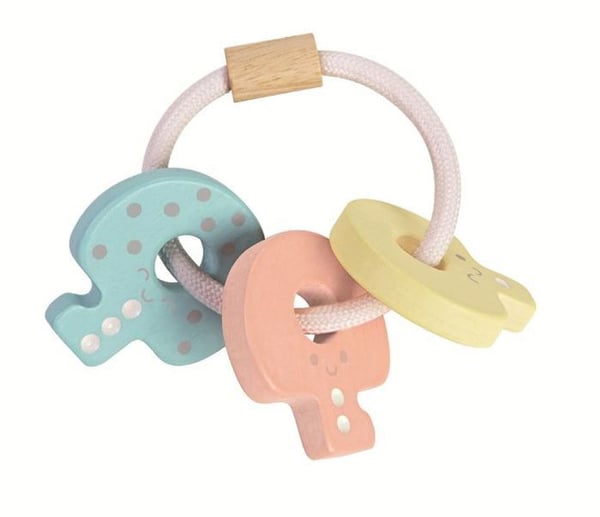Plan Toys - Pastellfärgad nyckelskalla - BYXA