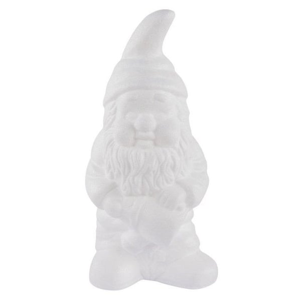 Dekorativ tomte i polystyren, 28 cm