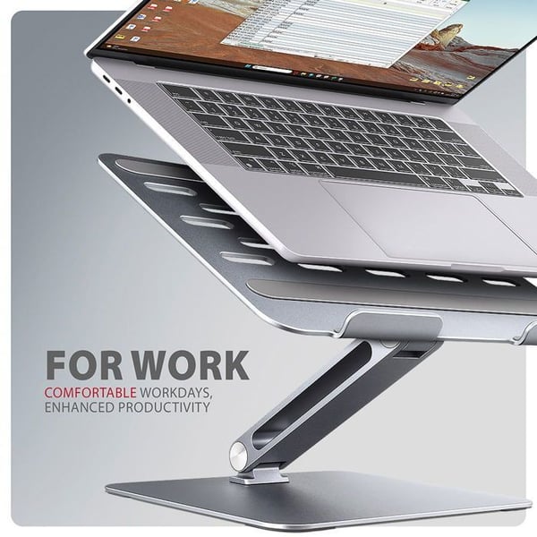 Bærbar computerstøtte - AXAGON - STND-LQ ALUMINIUM - Justerbar - Sammenklappelig - Anti-slip