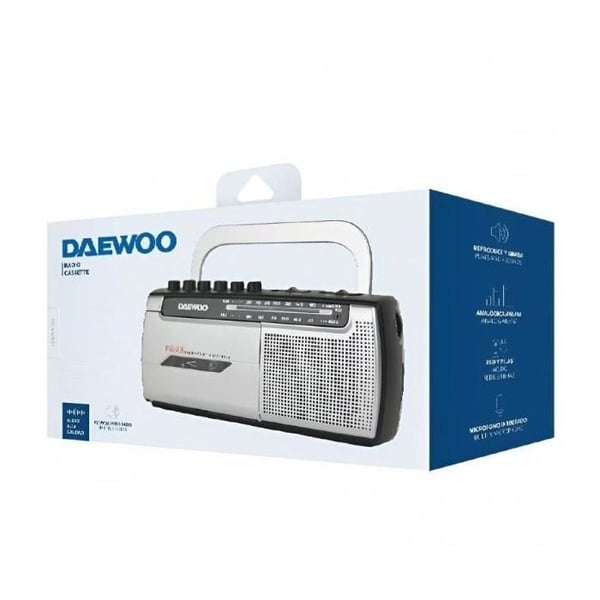 Radio Kassett - DAEWOO - DW1107 - AM/FM - Kassettinspelare - Inbyggd mikrofon
