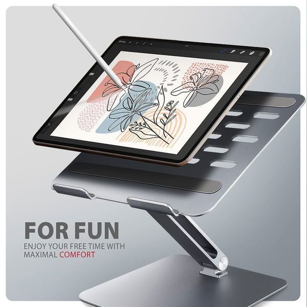 Bærbar computerstøtte - AXAGON - STND-LQ ALUMINIUM - Justerbar - Sammenklappelig - Anti-slip