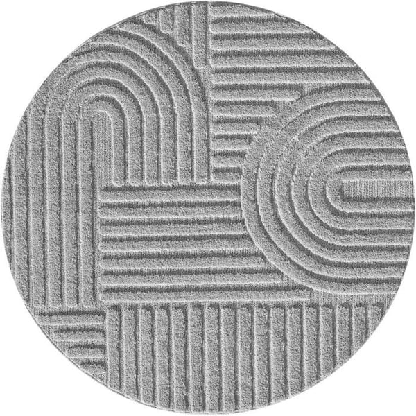 Vardagsrumsmatta - MELIS HOME - Skandinavisk bohem - 200x290 cm - Grå silver - Polypropen - 8 mm